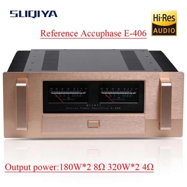 SUQIYA-Reference Accuphase E-406 Class A and B High Power Amplifier Home Audio HiFi Post Amplifier 320W Speaker Protection