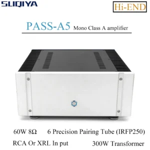 SUQIYA-Hi-END PASS A5 Mono Pure Class A Power Amplifier 60W Amplifier Base On Pass Labs Aleph-5 Support XLR /RCA Input
