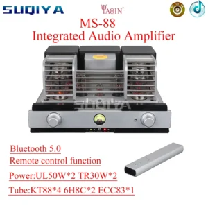 SUQIYA-YAQIN MS-88 Valve 50W*2 KT88 Integrated Power Amplifier USB Bluetooth Input HiFi Power Amplifier Factory Direct Sales