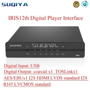 SUQIYA-IRIS12th Digital Player Interface External Clock USB Digital Input Coaxial TOSlink AES I2S Digital Output 110V-240V