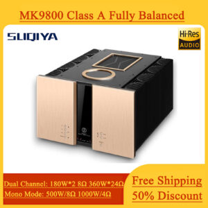 SUQIYA MK9800 Power Amplifier Pure Class A Fully Balanced 360w*2 High Power HiFi Fever Grade Bridge Mono