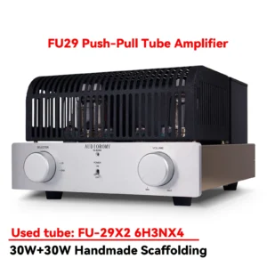 SUQIYA FU29 Fever Tube Amplifier 30W+30W, HIFI Push-pull Tube Amplifier, Manual Scaffolding. Input Sensitivity: 200mV