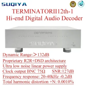 SUQIYA-TERMINATORII12th-1 Digital Audio High-end Decoder R2R+DSD Architecture Ultra-low Noise Linear Power Supply Clock Output
