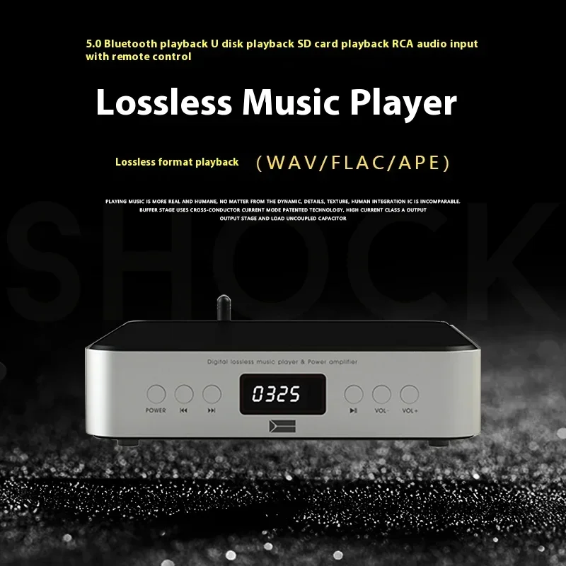 SUQIYA HIFI Digital Audio Amplifier 80W*2 Power Bluetooth 5.0 Music Turntable USB SD Card Input Support IR Remote Control FM - Image 2