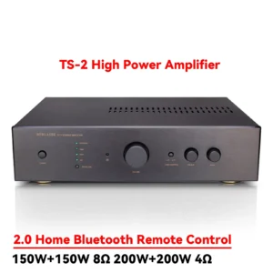 SUQIYA TS-2 200w*2 2-channel Stereo Amplifier High Power Fiber Coaxial Bluetooth 5.0 with Remote Control Class AB Home Audio