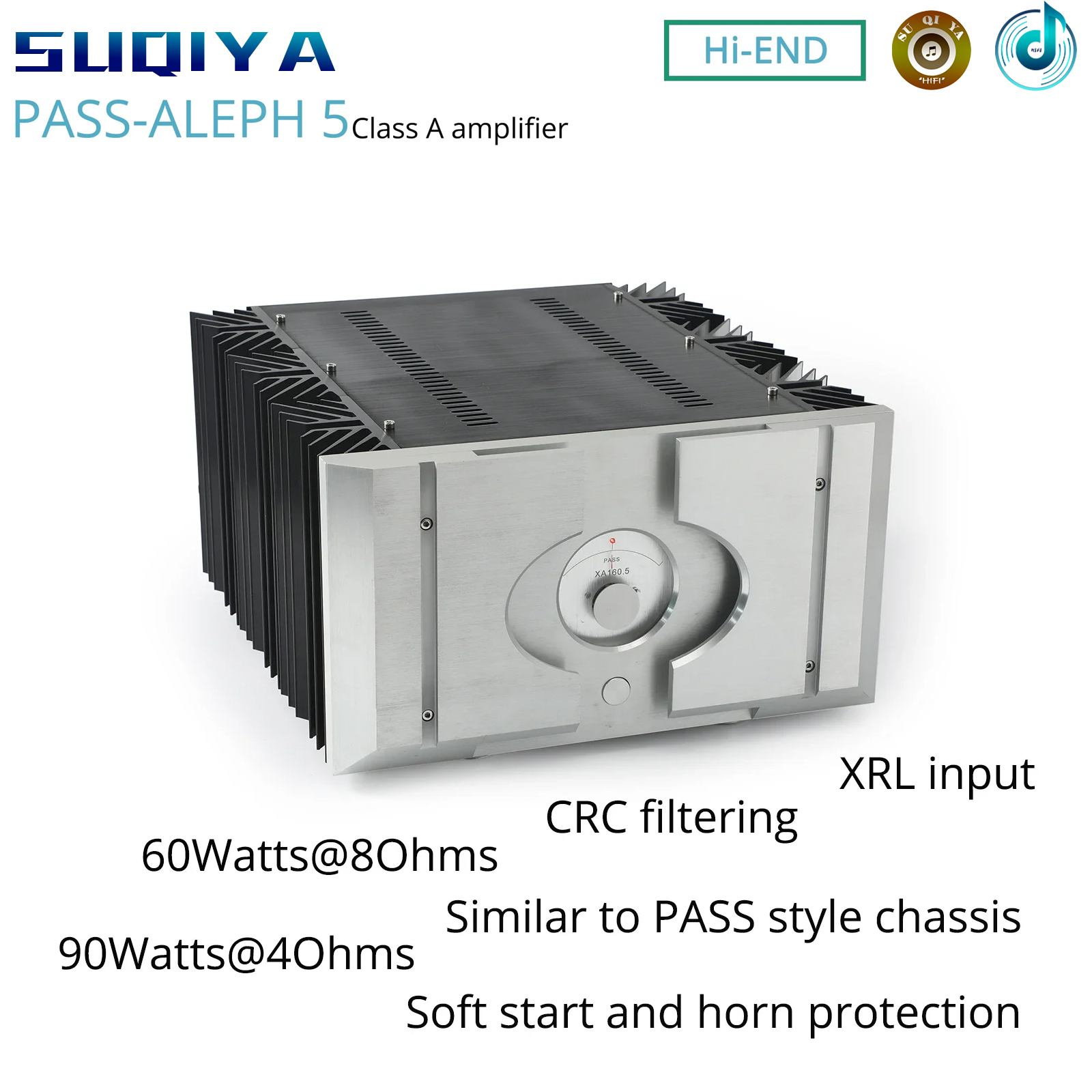SUQIYA-PASS ALEPH-5 Flagship Single-ended Pure Class A 60W+60W Power Amplifier Fever-grade Pure Class A Hi-End Power Amplifier