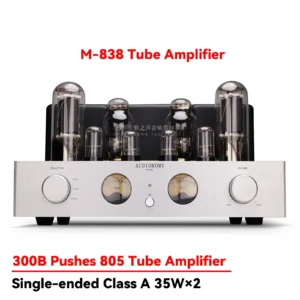 SUQIYA Latest Upgrade 300B Push 805 Tube Amplifier H-END Single-ended Class A 35W×2 LinLai 805A×2 300B×2 Russia 6H8C×2 6H9C×2