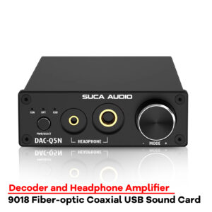 SUCA AUDIO DAC-Q5N Hifi Lossless Digital Decoder DAC Headphone Amplifier All-in-one 9018 Optical Fiber Coaxial USB Sound Card