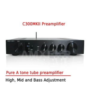 SUQIYA C300MKII Pure A Tone Tube Preamplifier with Hifi Pure Power Amplifier High, Mid and Bass Adjustment