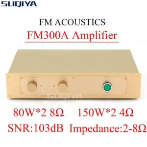 SUQIYA-Direct Engraved FM ACOUSTICS FM300A Classic HiFi Power Amplifier 80W*2 8Ω 150W*2 4Ω