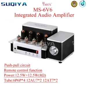 SUQIYA-Yaqin MS-6V6 Tube Amplifier 6P6P Tube Amplifier Fever HiFi High Fidelity Power Amplifier Home Audio