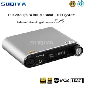SUQIYA-New Product TOPPING DX5 Balanced Decoding Headphone Amplifier Integrated Machine Dual ES9068AS Bluetooth DAC