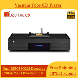 MUZISHARE C9 Audiophile Vacuum Tube CD Player with CSR8675CD HD Bluetooth 5.0 Supports AAC APTX and LDAC and Decoder 9038