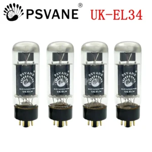 PSVANE UK-EL34 Vacuum Tube Upgrade EL34 EL34C 6CA7 6P3P 6L6 Electronic Precision Matching Amplifier High Fidelity Matched Quad