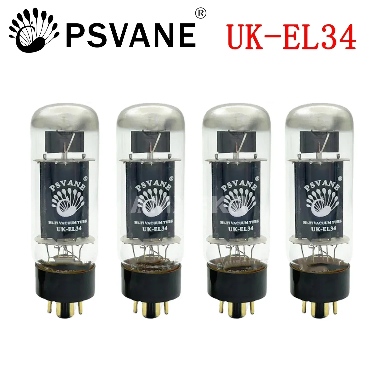 PSVANE UK-EL34 Vacuum Tube Upgrade EL34 EL34C 6CA7 6P3P 6L6 Electronic Precision Matching Amplifier High Fidelity Matched Quad